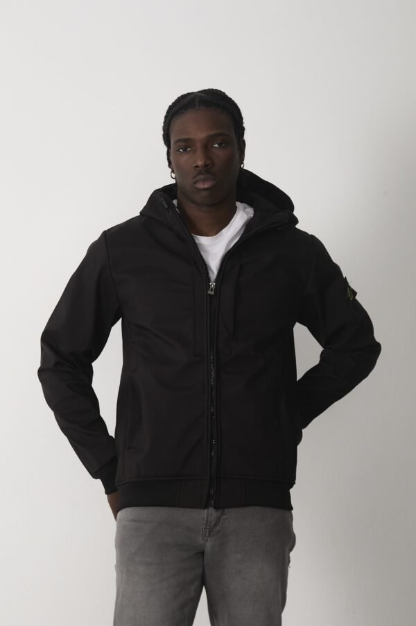 STONE ISLAND SOFTSHELL BLACK - Image 4