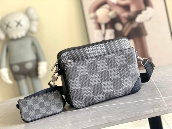 LV Trio initials Messenger Bag Grey